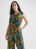 ESPYR By Tokyo Talkies Women Black Printed Jumpsuit - Black - Image 1