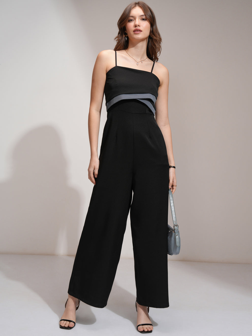 Tokyo Talkies Women Black Printed Jumpsuit - Black - Image 1