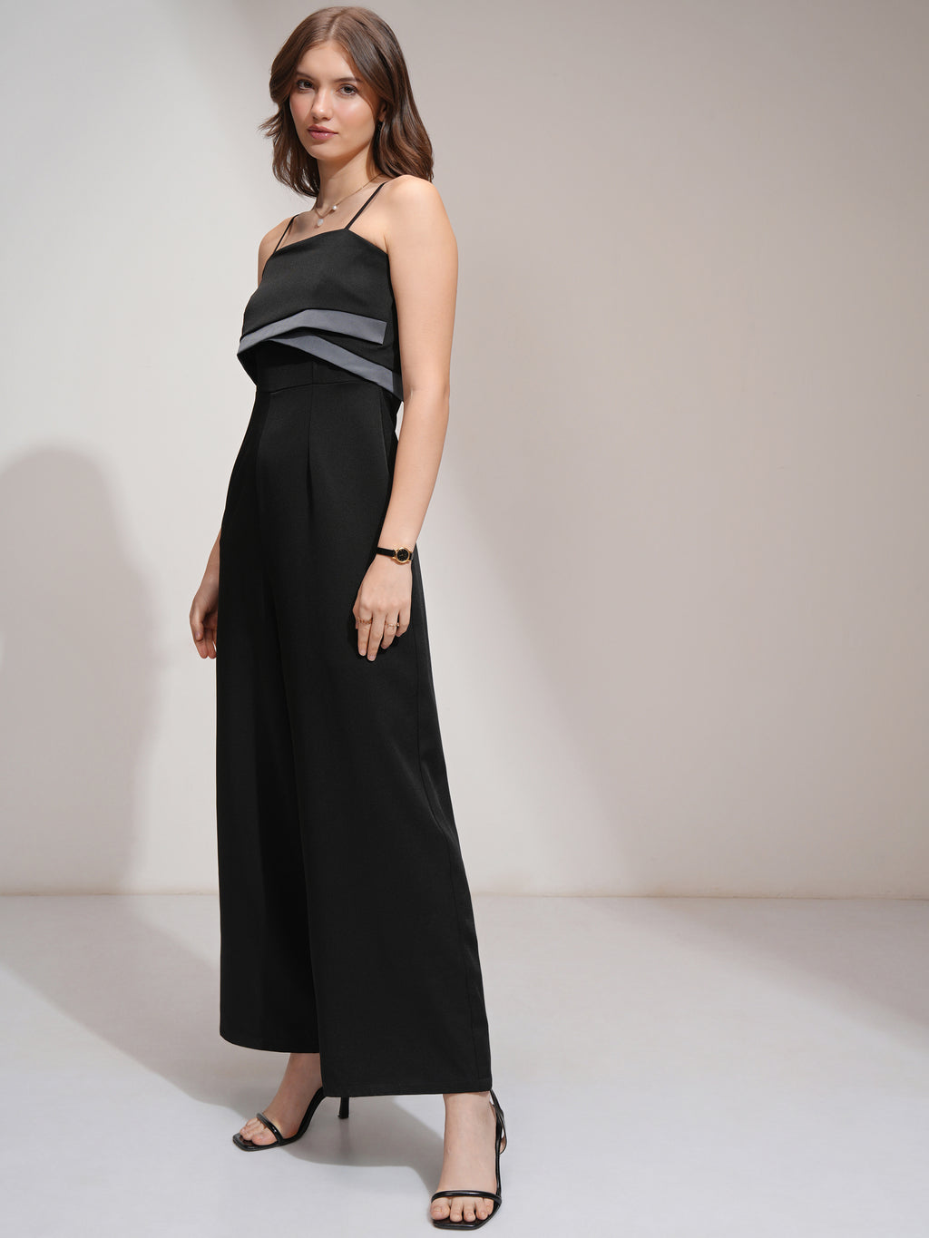 Tokyo Talkies Women Black Printed Jumpsuit - Black - Image 2