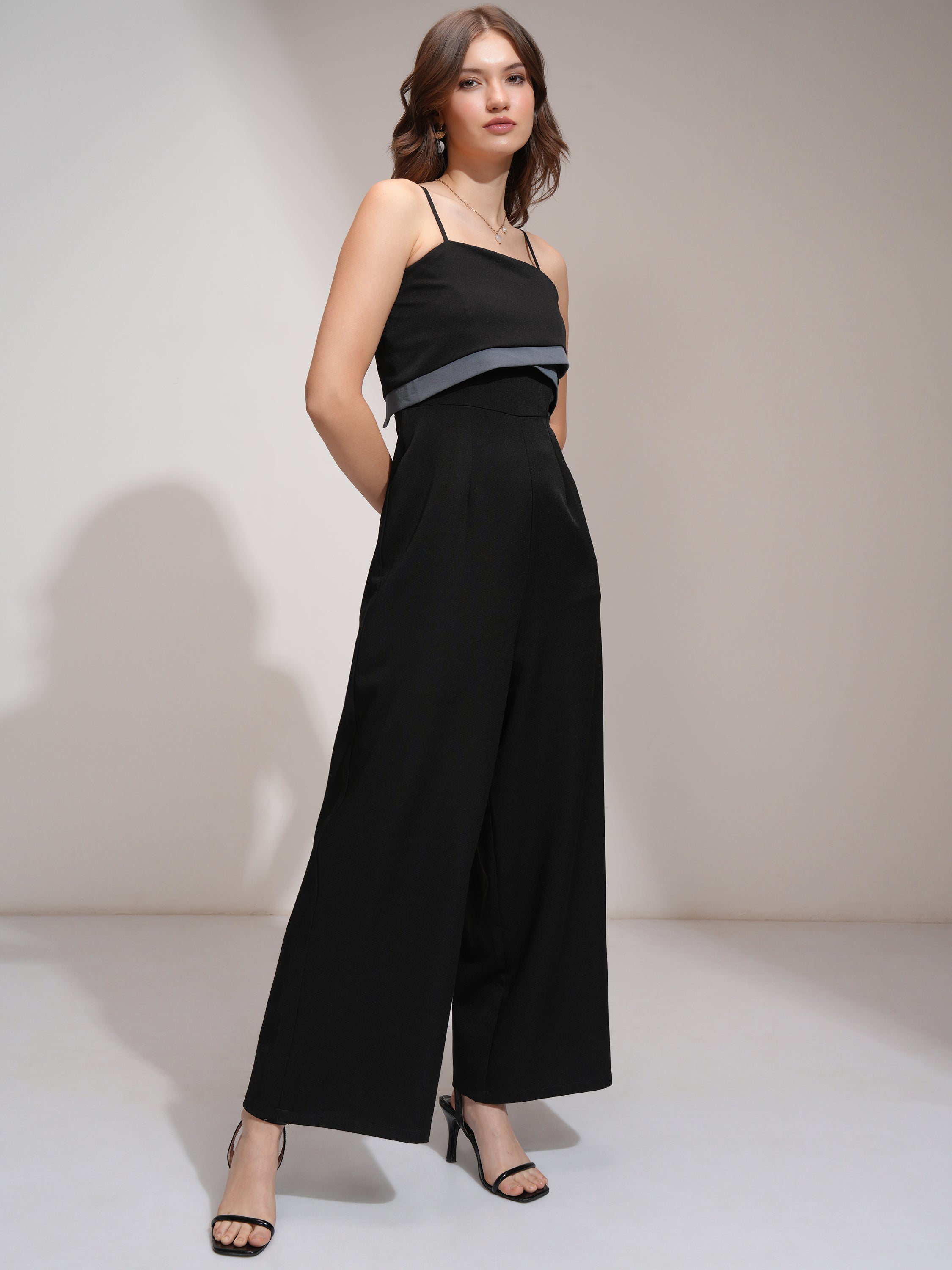 Tokyo Talkies Women Black Printed Jumpsuit - Black - Image 4