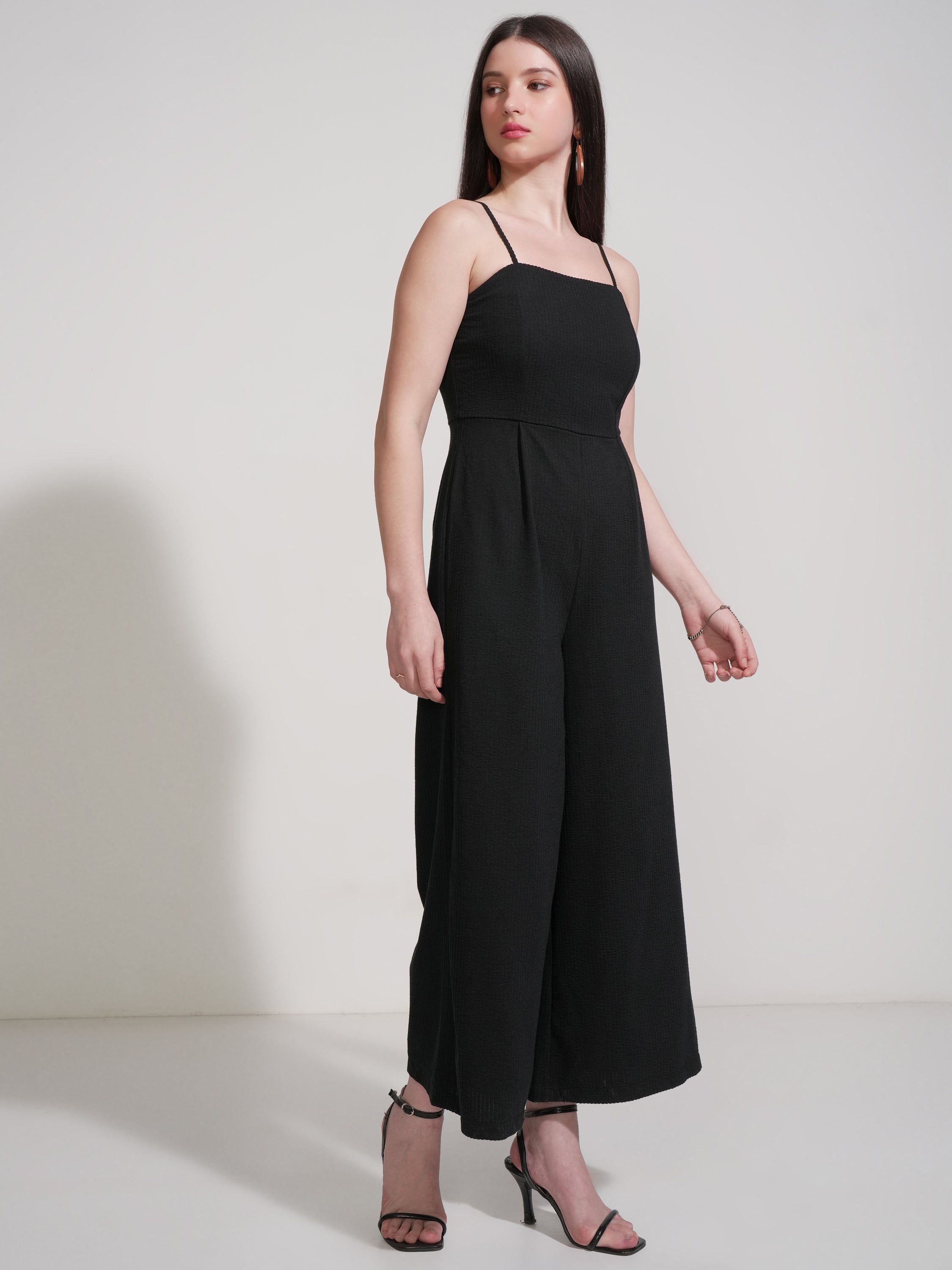 Tokyo Talkies Women Black Solid Jumpsuit - Black - Image 6