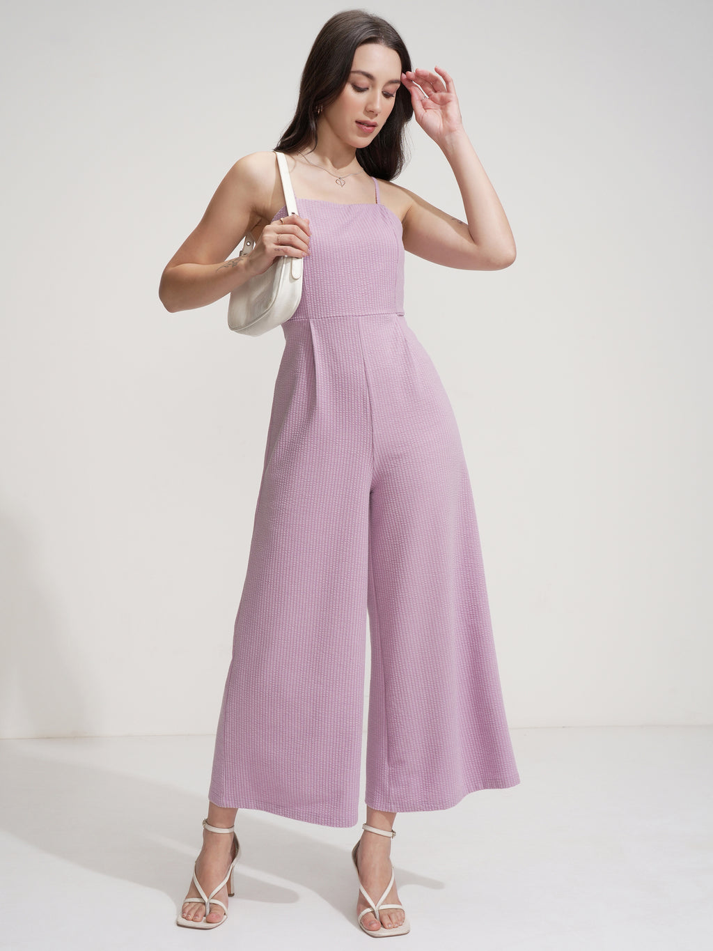 Tokyo Talkies Women Purple Solid Jumpsuit - Purple - Image 2