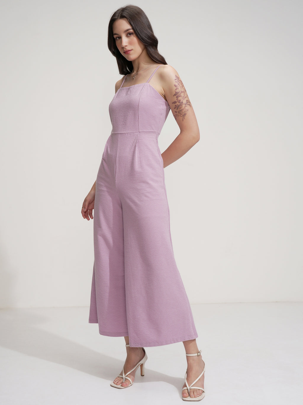 Tokyo Talkies Women Purple Solid Jumpsuit - Purple - Image 4