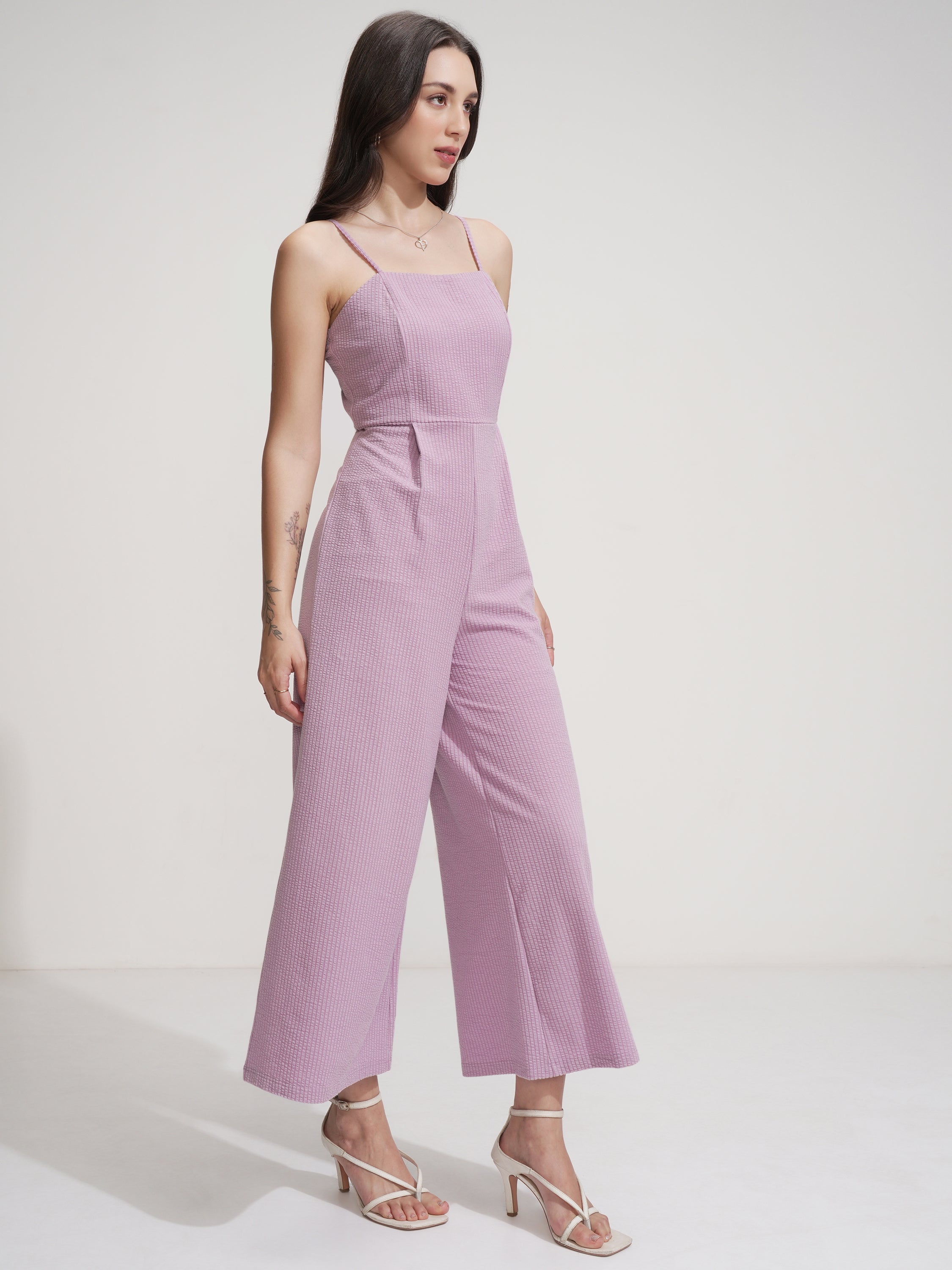 Tokyo Talkies Women Purple Solid Jumpsuit - Purple - Image 6