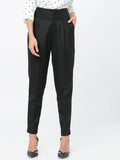Tokyo Talkies Highwaist Slim Trouser - Black - Image 1