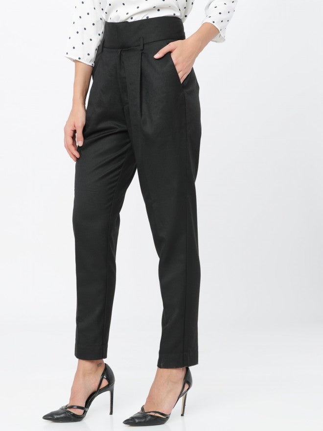 Tokyo Talkies Highwaist Slim Trouser - Black - Image 2
