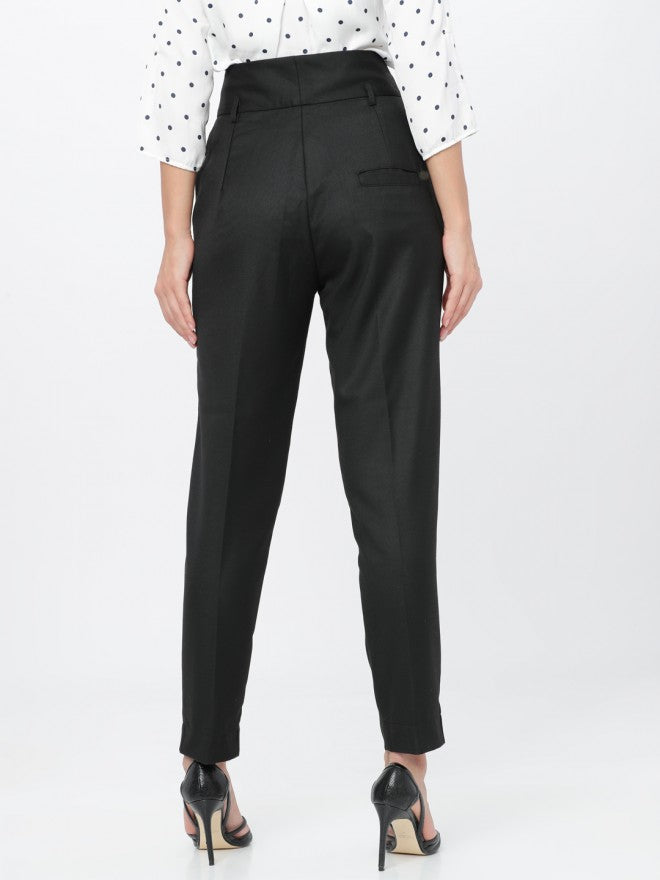Tokyo Talkies Highwaist Slim Trouser - Black - Image 3