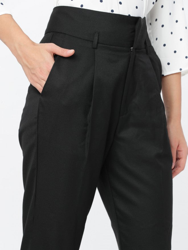 Tokyo Talkies Highwaist Slim Trouser - Black - Image 4