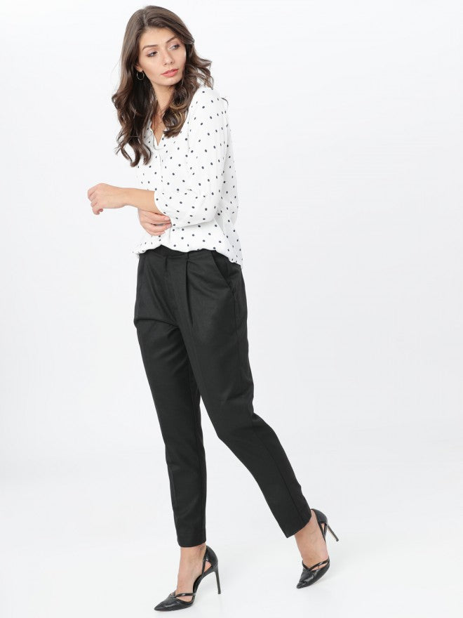Tokyo Talkies Highwaist Slim Trouser - Black - Image 5