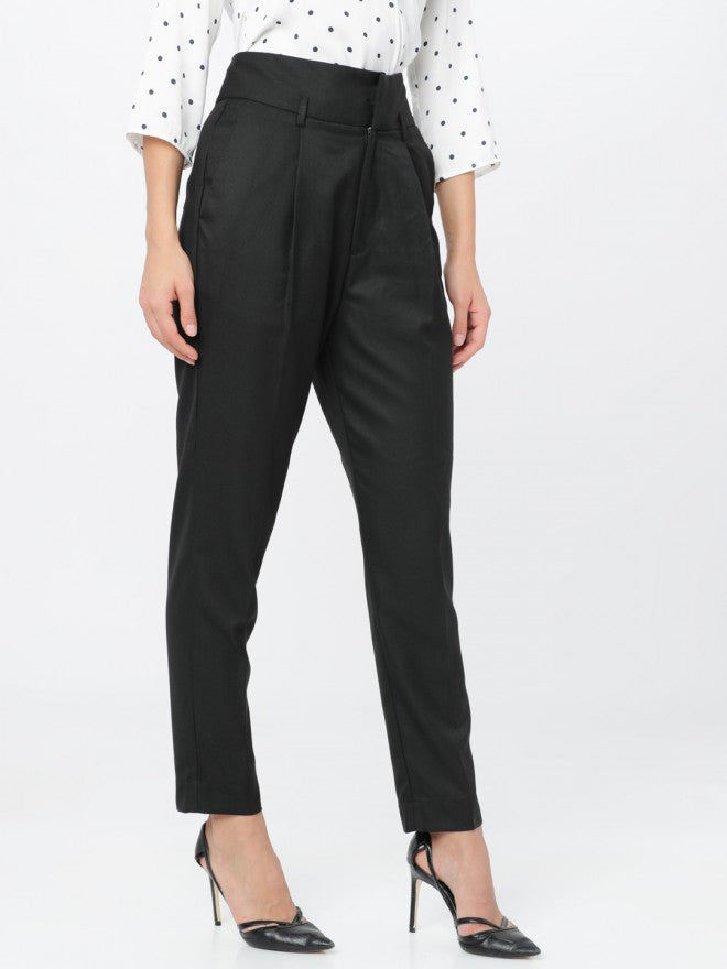 Tokyo Talkies Highwaist Slim Trouser - Black - Image 6