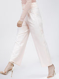 Tokyo Talkies Womens Pink Wide Leg High Waist Trousers - Pink - Image 1
