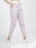 Tokyo Talkies Womens Purple Straight Fit Trouser - Purple - Image 1