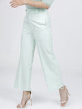 Tokyo Talkies Womens Green Wide Leg High Waist Trouser - Green - Image 1