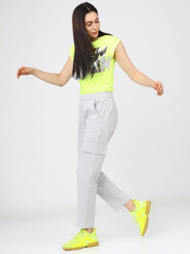 Tokyo Talkies Womens White Regular Fit Cargos - White - Image 6