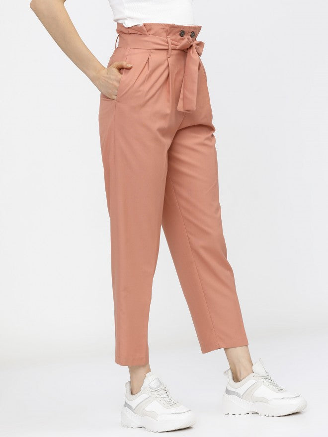 Tokyo Talkies Womens Orange Regular Fit Trouser - Orange - Image 6