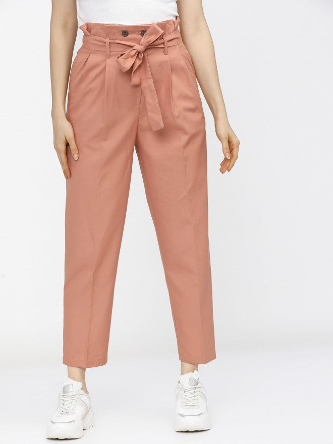 Tokyo Talkies Womens Orange Regular Fit Trouser - Orange - Image 7