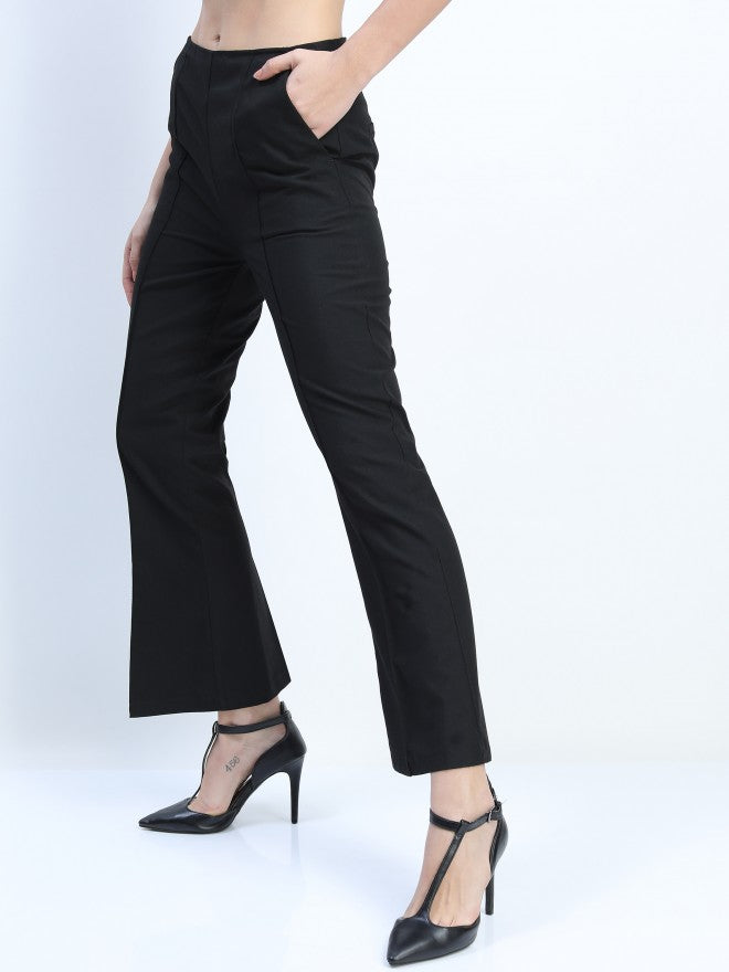 Tokyo Talkies Womens Black Regular Fit Trouser - Black - Image 2