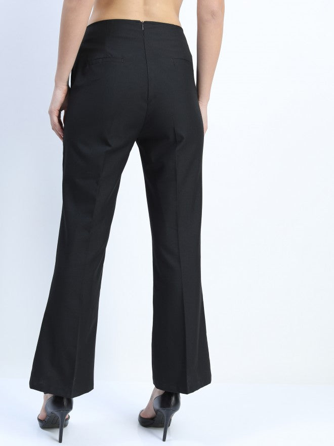 Tokyo Talkies Womens Black Regular Fit Trouser - Black - Image 3
