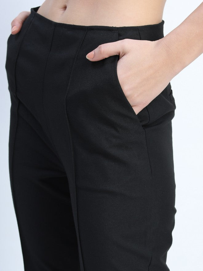 Tokyo Talkies Womens Black Regular Fit Trouser - Black - Image 4