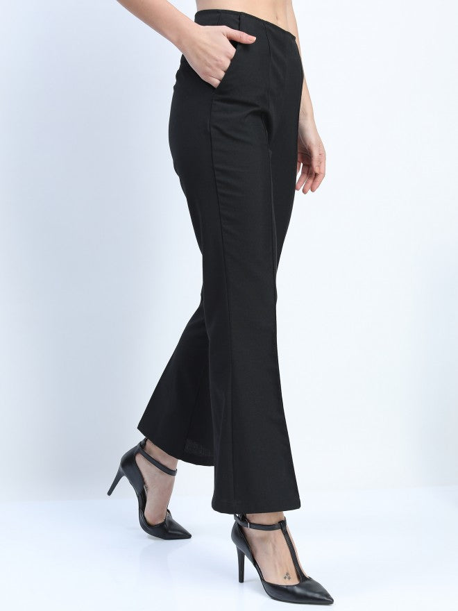 Tokyo Talkies Womens Black Regular Fit Trouser - Black - Image 6