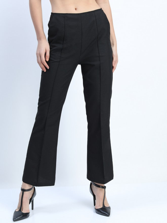 Tokyo Talkies Womens Black Regular Fit Trouser - Black - Image 7