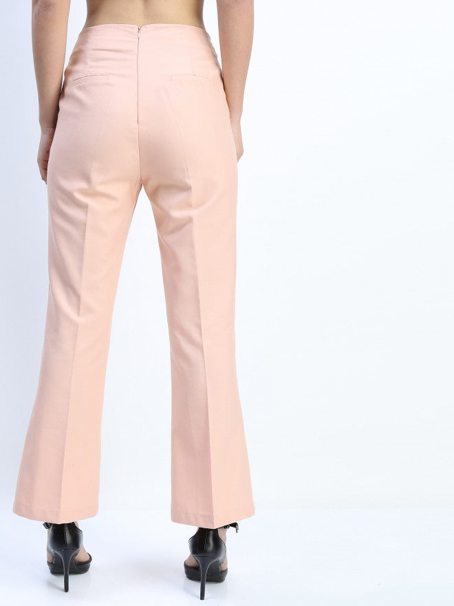 Tokyo Talkies Womens Pink Regular Fit Trouser - Pink - Image 3
