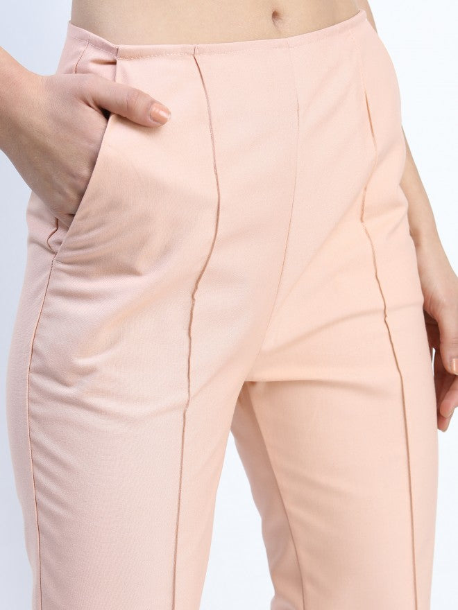 Tokyo Talkies Womens Pink Regular Fit Trouser - Pink - Image 4