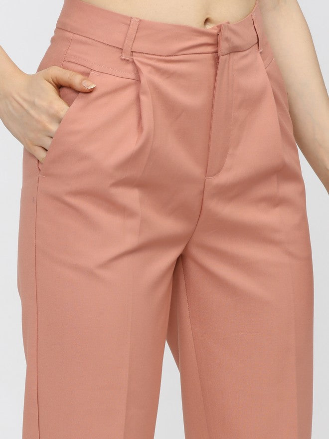 Tokyo Talkies Womens Orange Tapered Fit Trouser - Orange - Image 4