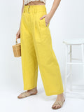 Tokyo Talkies Womens Mustard Flared Trouser - Mustard - Image 1