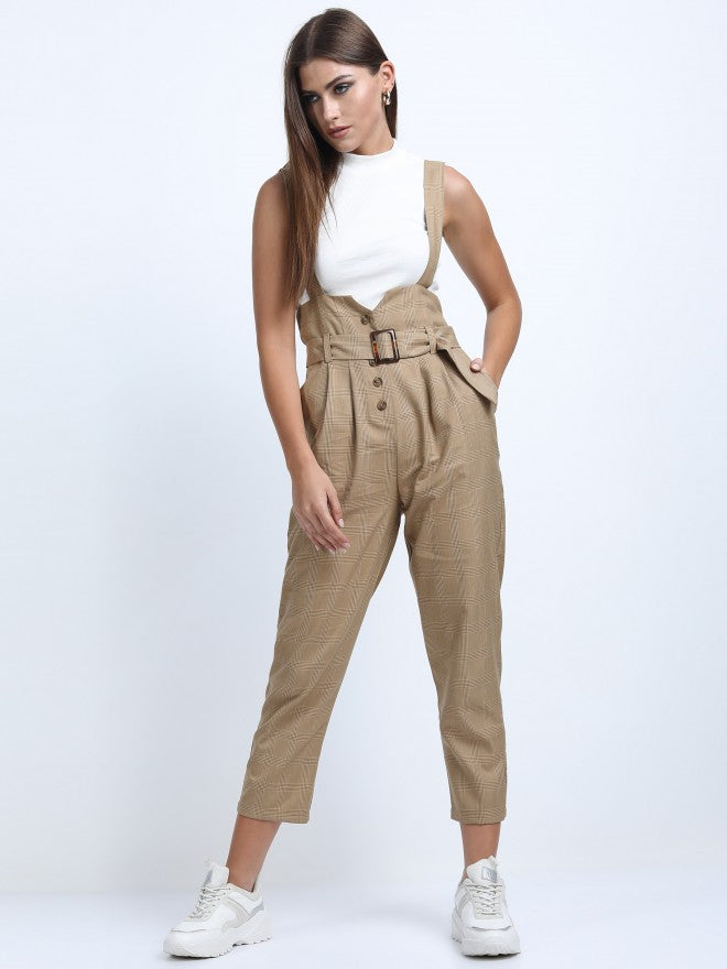 Tokyo Talkies Womens Beige Regular Fit Trouser - Beige - Image 1