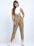 Tokyo Talkies Womens Beige Regular Fit Trouser - Beige - Image 1