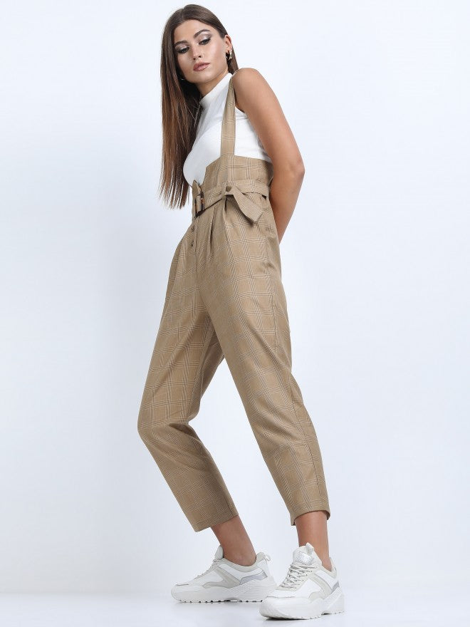 Tokyo Talkies Womens Beige Regular Fit Trouser - Beige - Image 2