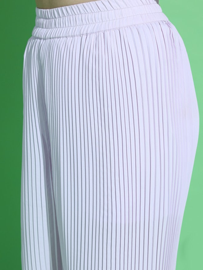 Tokyo Talkies Womens Purple Flared Trouser - Purple - Image 4