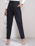 Tokyo Talkies Womens Straight Fit Trouser - Navy Blue - Image 1