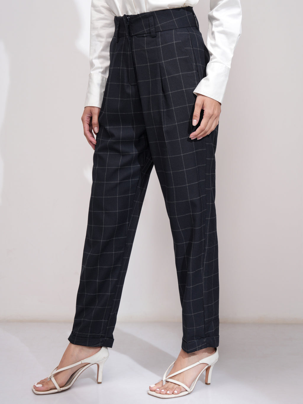 Tokyo Talkies Womens Straight Fit Trouser - Navy Blue - Image 4