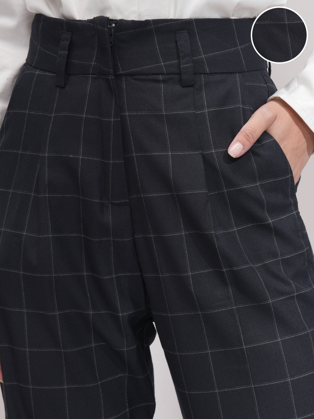Tokyo Talkies Womens Straight Fit Trouser - Navy Blue - Image 5