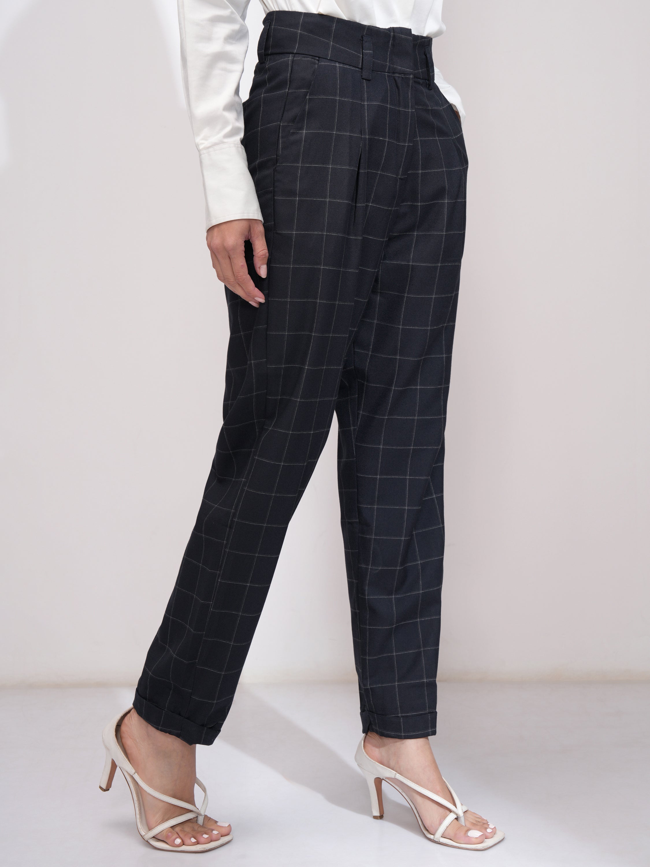 Tokyo Talkies Womens Straight Fit Trouser - Navy Blue - Image 6