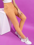 Tokyo Talkies Women Yellow Checked Regular Fit Casual Trouser - Yellow - Image 1