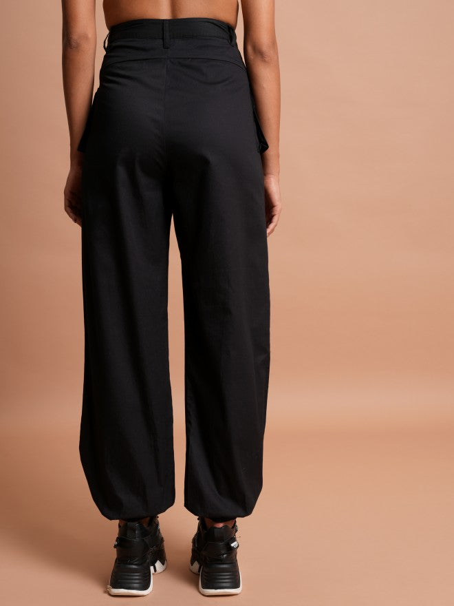 Tokyo Talkies Women Black Solid Regular Fit Joggers - Black - Image 3