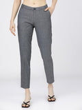 Tokyo Talkies Women Black Solid Tapered Fit Formal Trousers - Black - Image 1