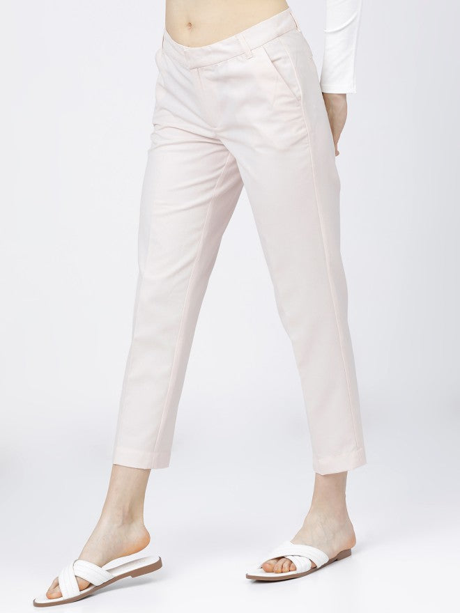 Tokyo Talkies Women Pink Solid Flared Casual Trouser - Pink - Image 2