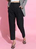 Tokyo Talkies Women Black Solid Regular Fit Casual Trouser - Black - Image 1