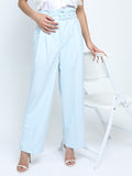 Tokyo Talkies Women Blue Solid Flared - Blue - Image 1