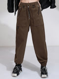 Tokyo Talkies Women Brown Relaxed Fit Solid Joggers - Brown - Image 1