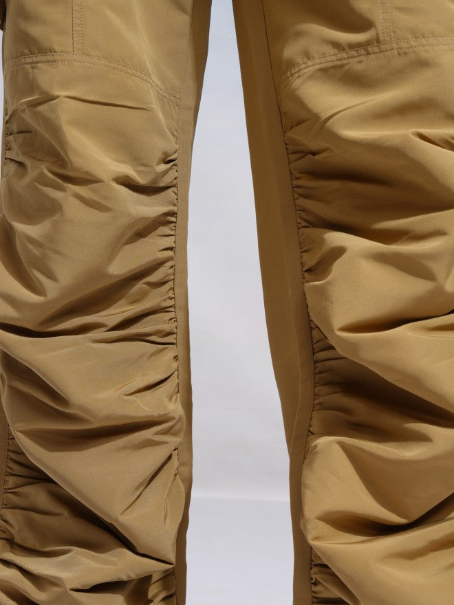 Tokyo Talkies Women Khaki Solid Regular Fit Cargos - Khaki - Image 7