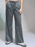 Tokyo Talkies Women Black Solid Regular Fit Casual Trouser - Black - Image 1