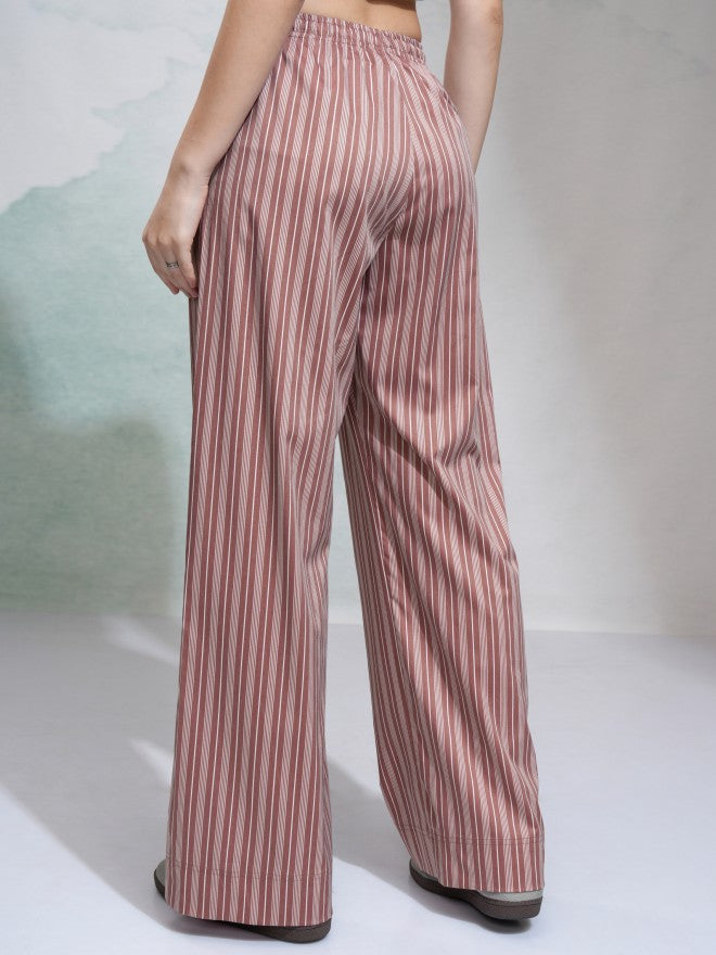 Tokyo Talkies Women Rust Solid Regular Fit Casual Trouser - Rust - Image 3