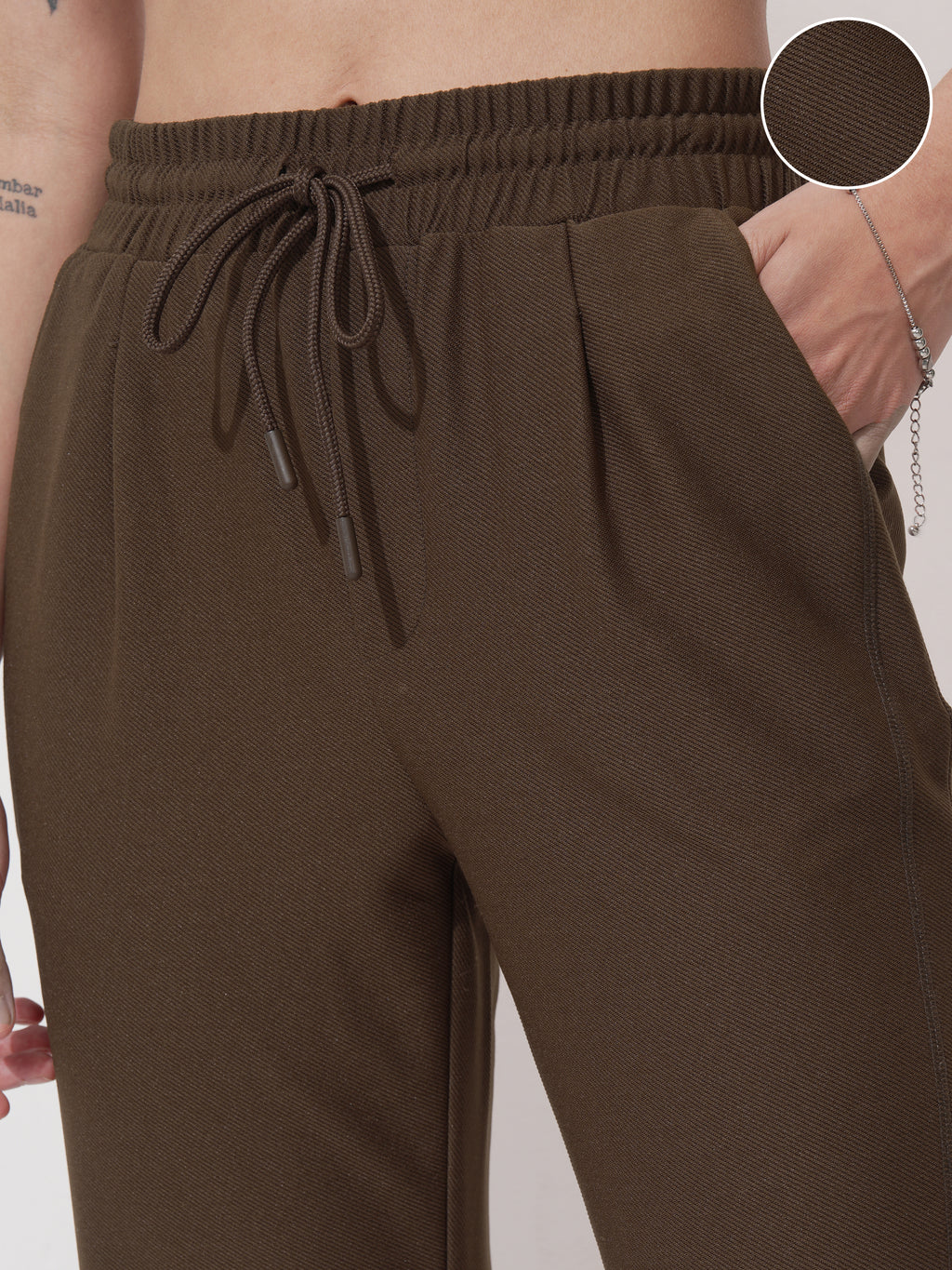 Tokyo Talkies Women Brown Solid Regular Fit Joggers - Brown - Image 5
