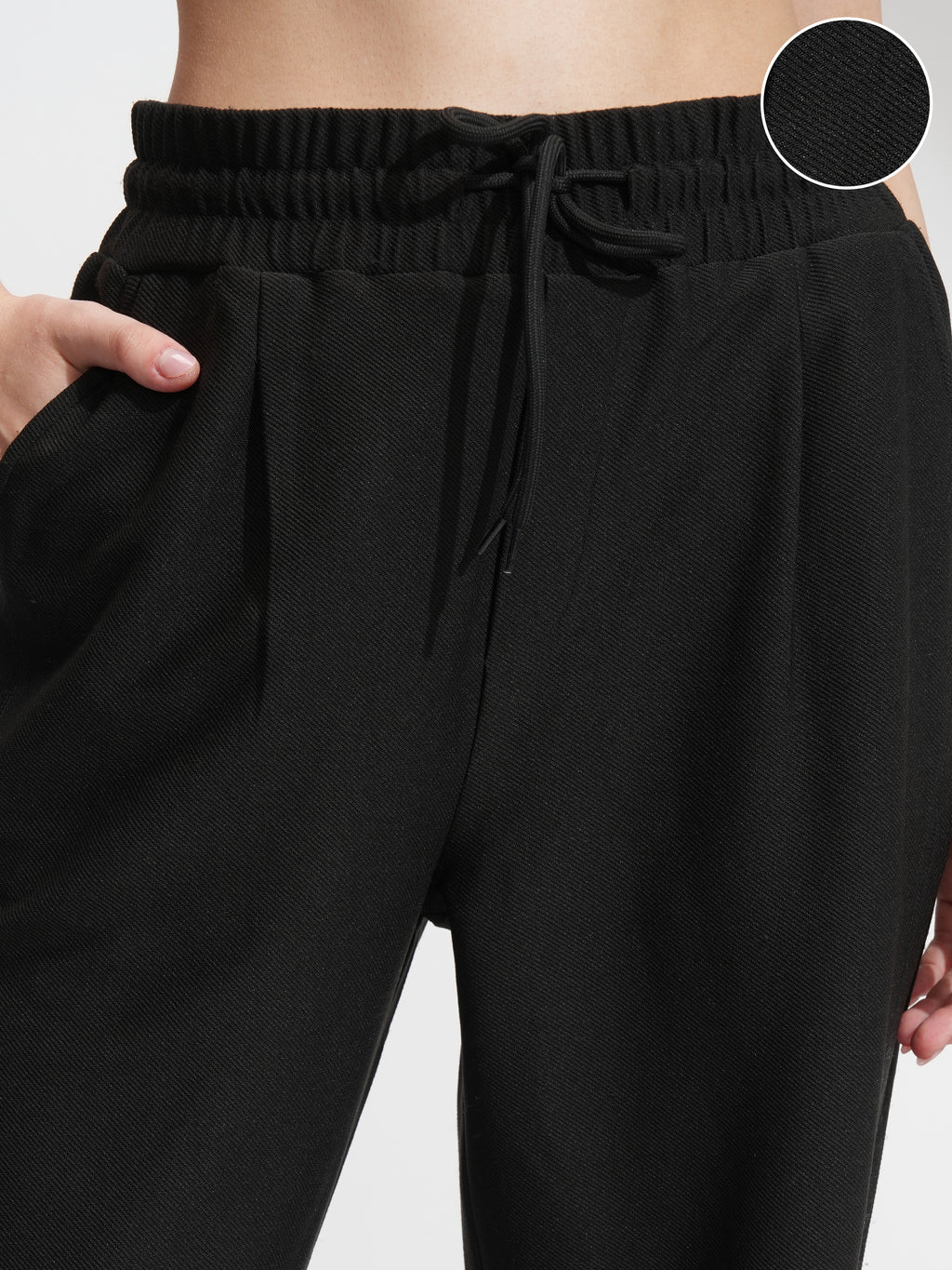 Tokyo Talkies Women Black Solid Straight Fit Joggers - Black - Image 5
