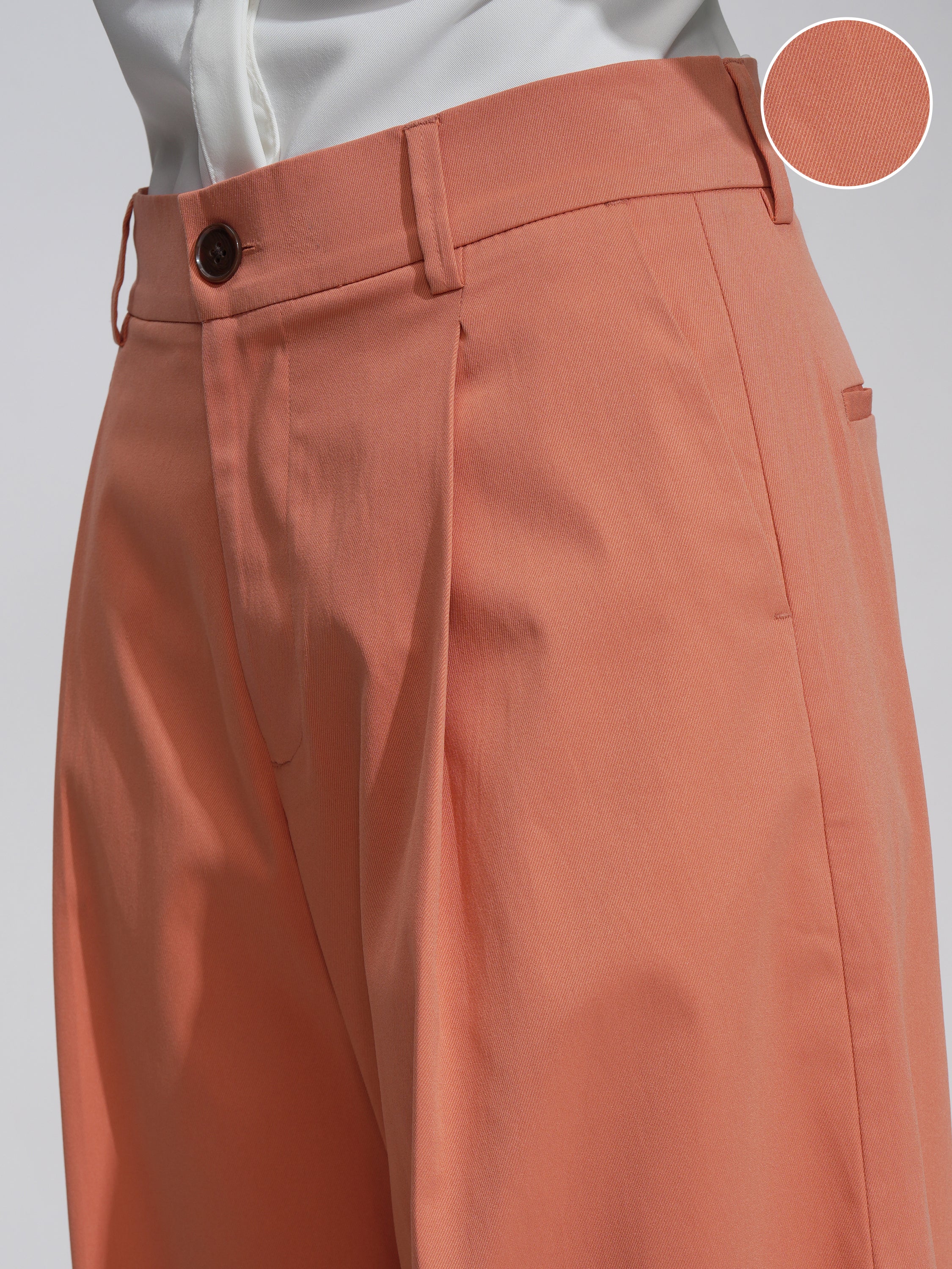 Tokyo Talkies Women Orange Wide Leg Solid Jeans - Orange - Image 5